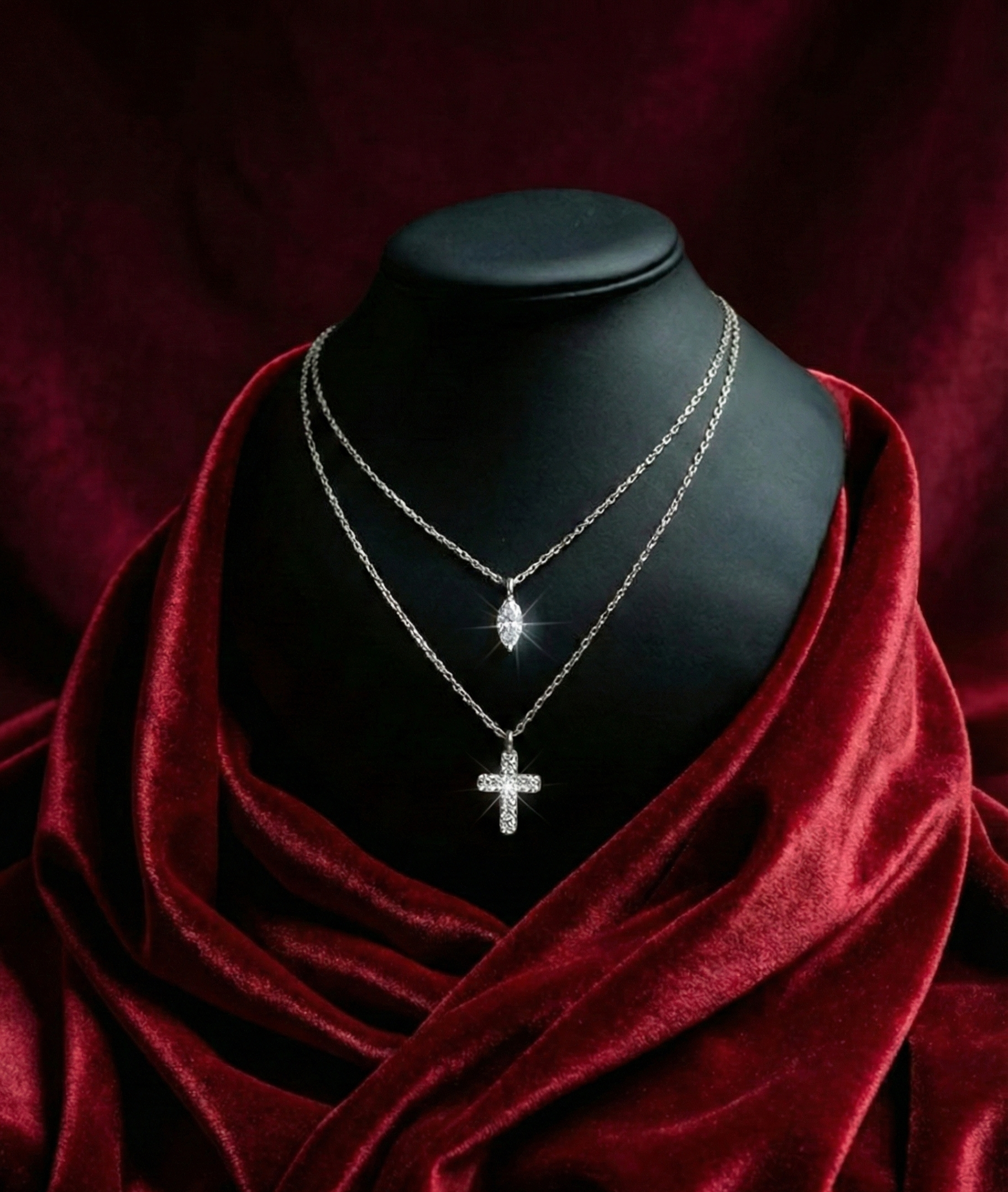 The Divine Grace Cross & Marquise Set